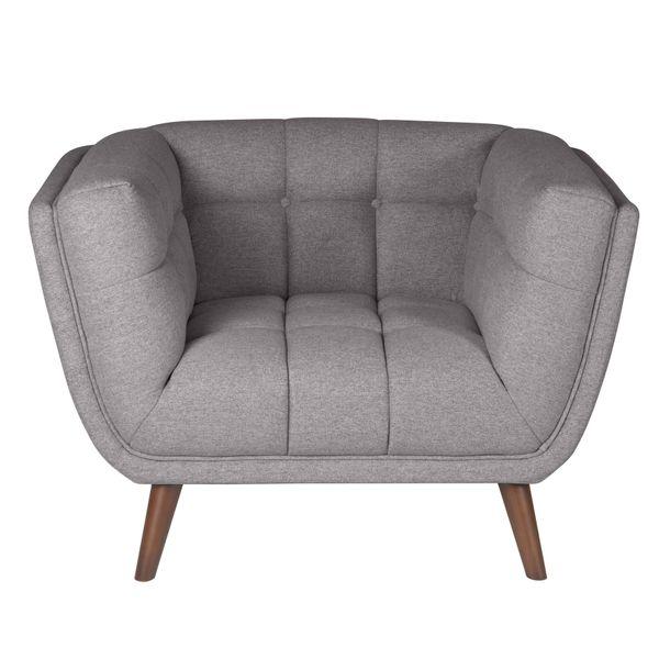 Fauteuil en tissu gris foncé BERYL