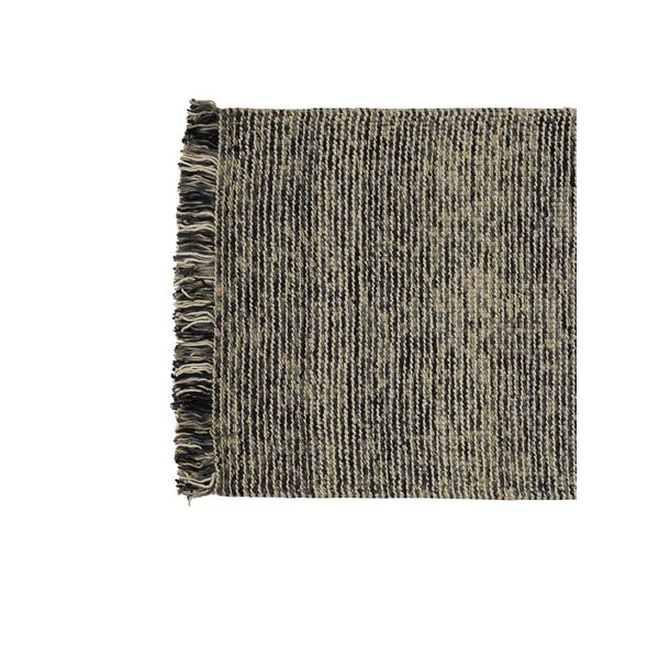 Tapis laine de Nouvelle-Zélande gris chiné 170 x 120 cm Chandani