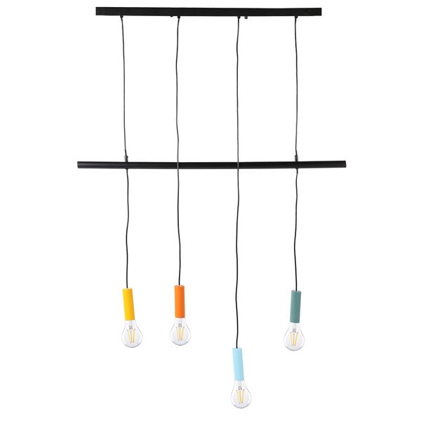 Suspension en fer et aluminium 4 couleurs Cuatro