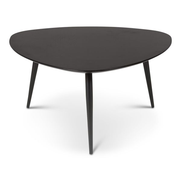 Table basse noire pieds en hêtre laqué Neo