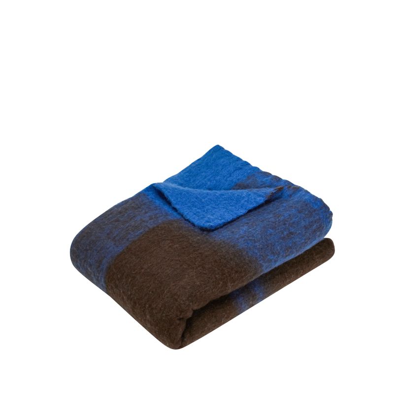 Plaid Inlet en 100% OEKO-TEX dans les couleurs bleu et marron