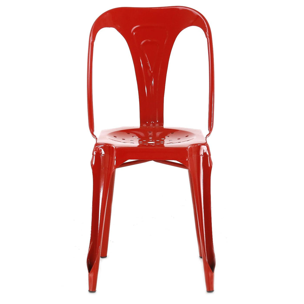 Chaise en fer rouge INDUS