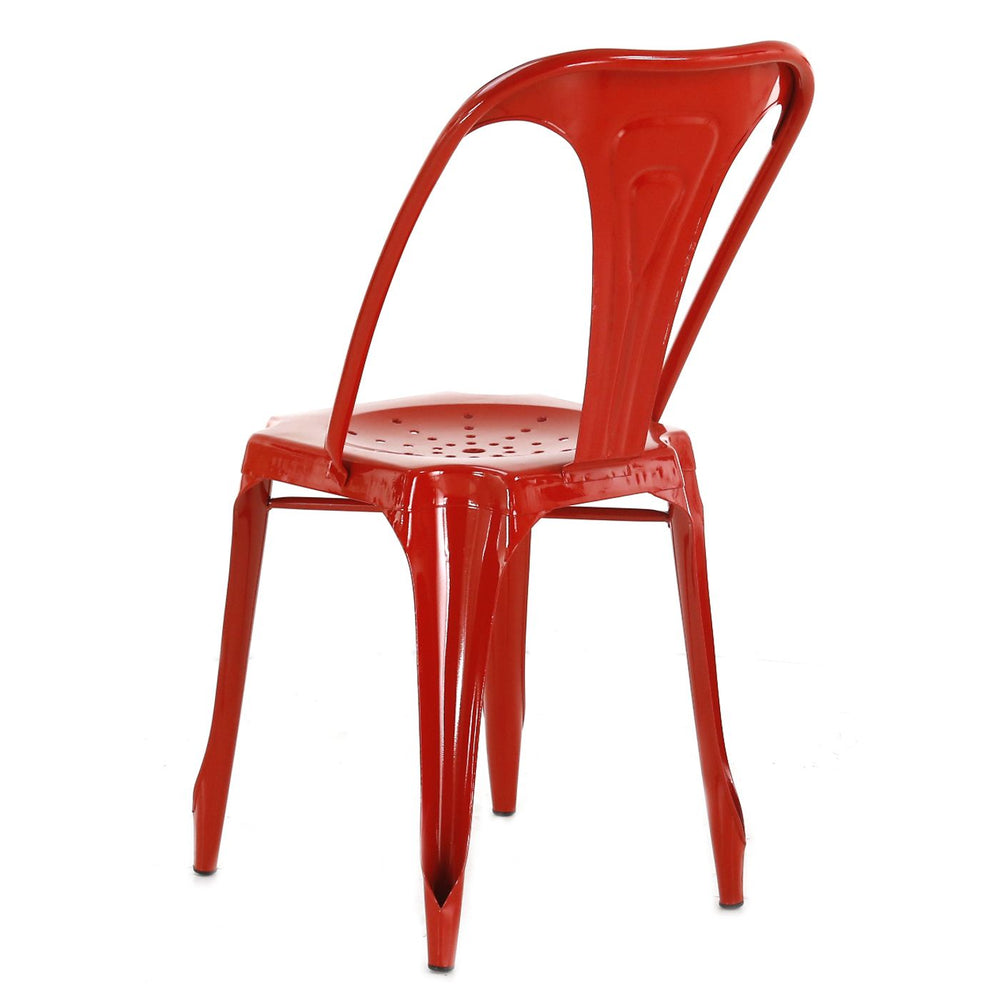 Chaise en fer rouge INDUS