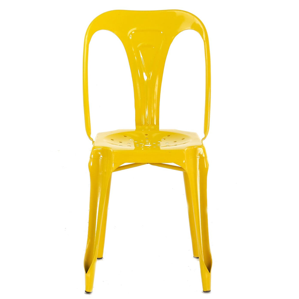 Chaise en fer jaune INDUS