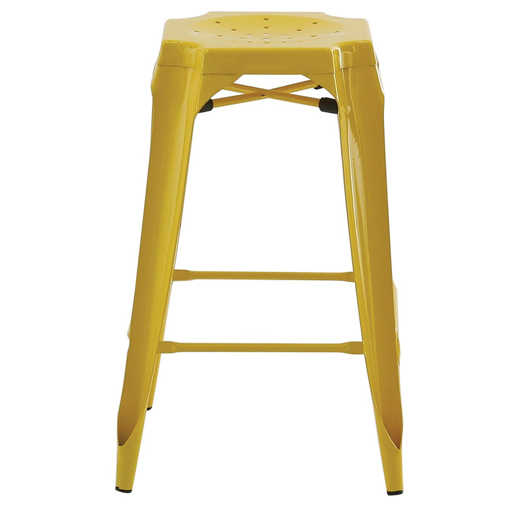 Tabouret de bar jaune h75cm INDUS