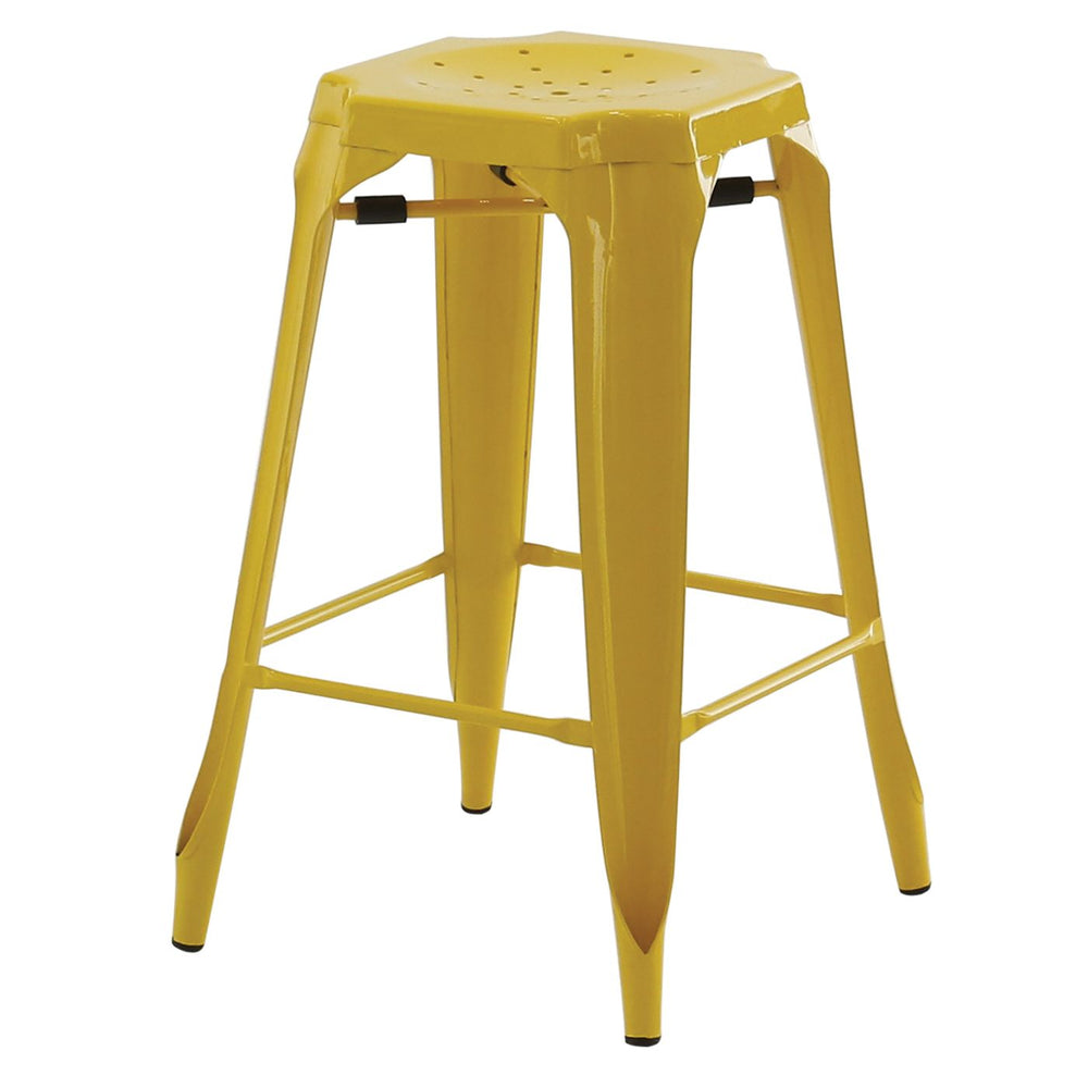 Tabouret de bar jaune h75cm INDUS