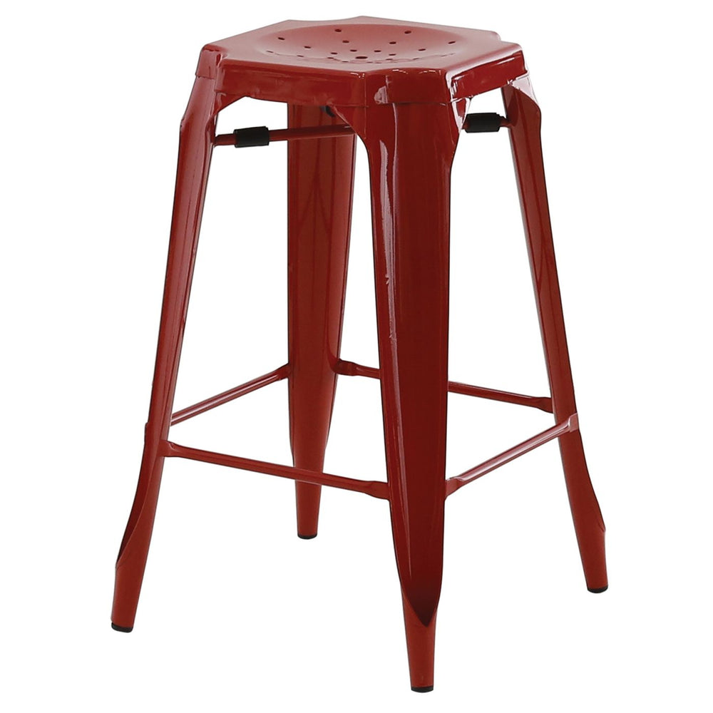 Tabouret snack rouge h65cm INDUS