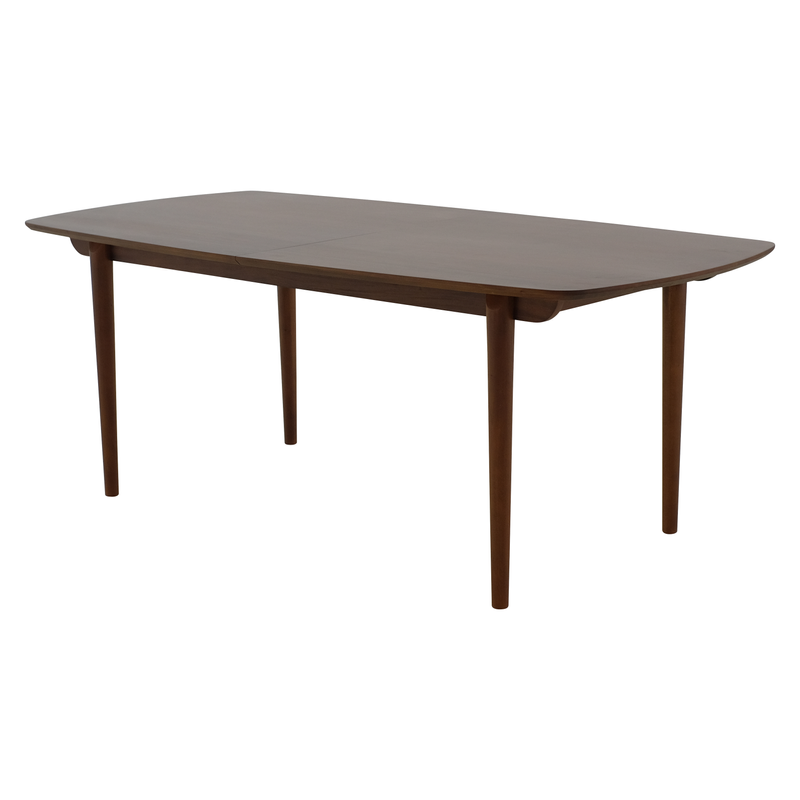 Table repas 200 cm avec allonge de 50 cm acajou massif Jorgen