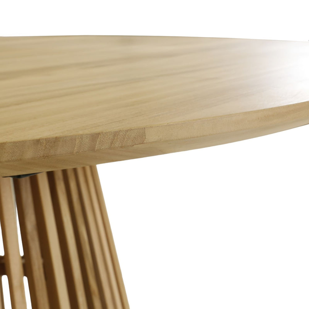 Table ronde en teck naturel 120 cm KAMALA