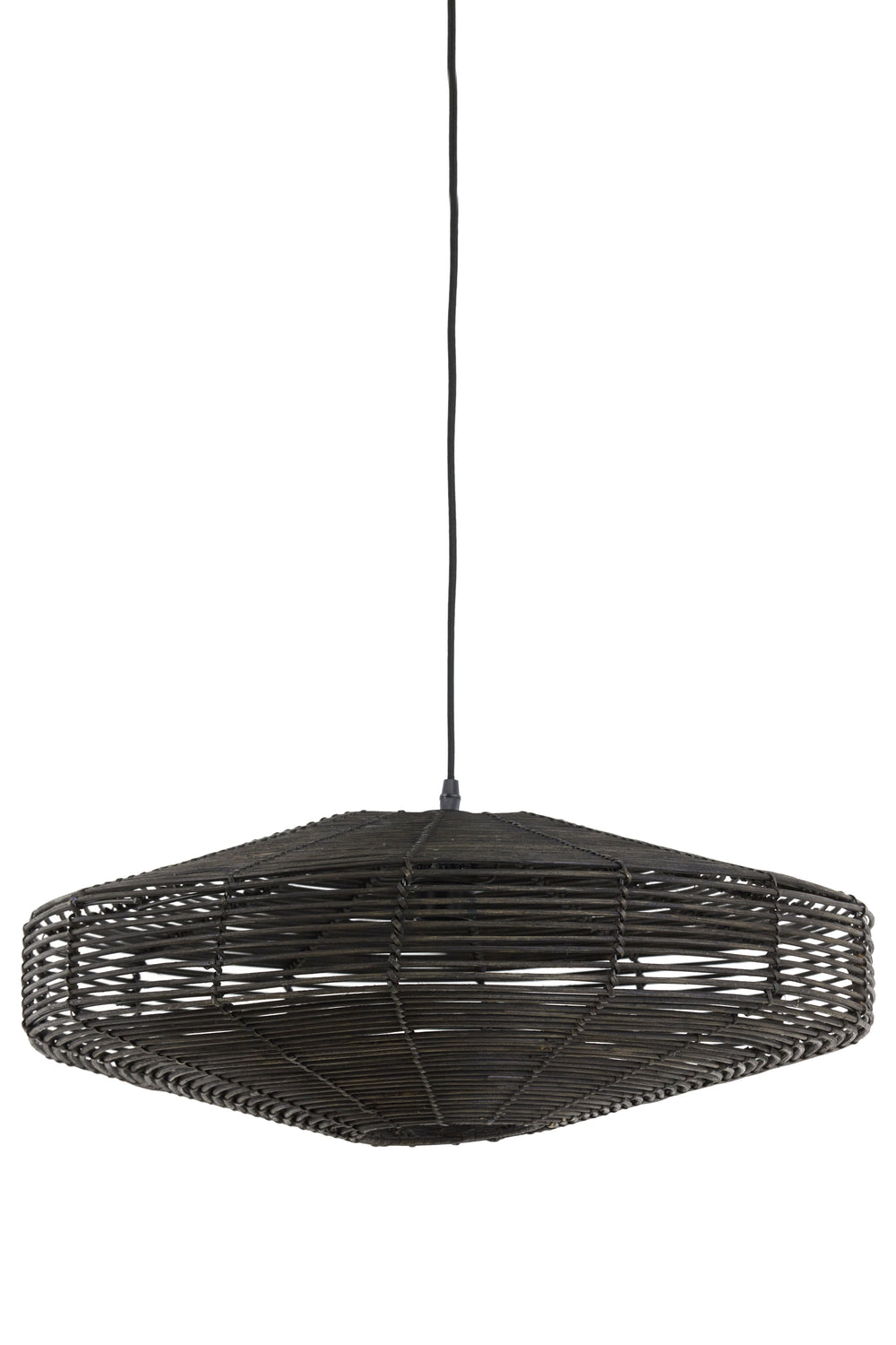 Suspension Ø60x21 cm Mataka rotin brun foncé Light & Living