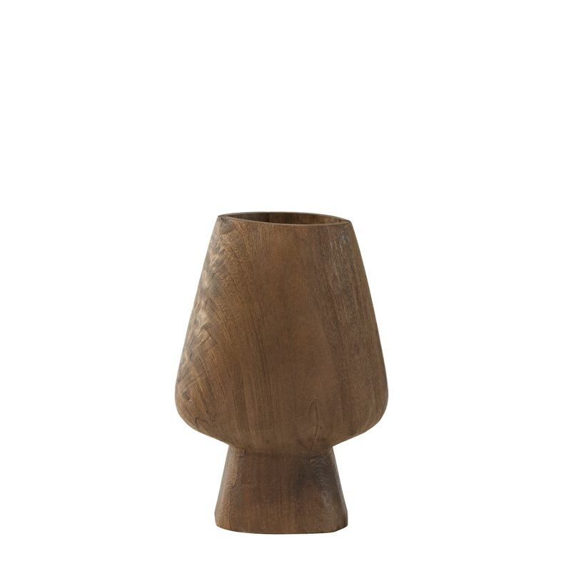 Vase déco 20x10x29 cm Sedilo bois brun foncé mat Light & Living