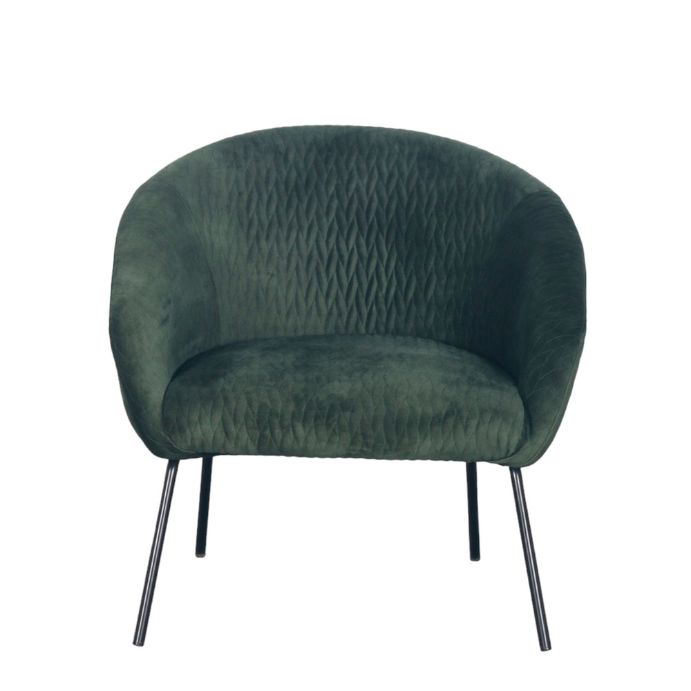 Fauteuil en velours vert bouteille MARCO