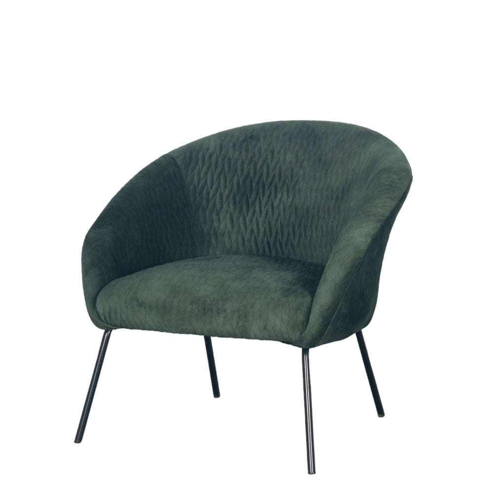 Fauteuil en velours vert bouteille MARCO