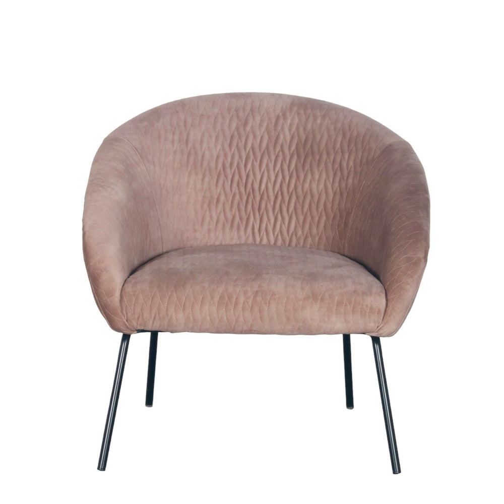 Fauteuil en velours marron clair MARCO