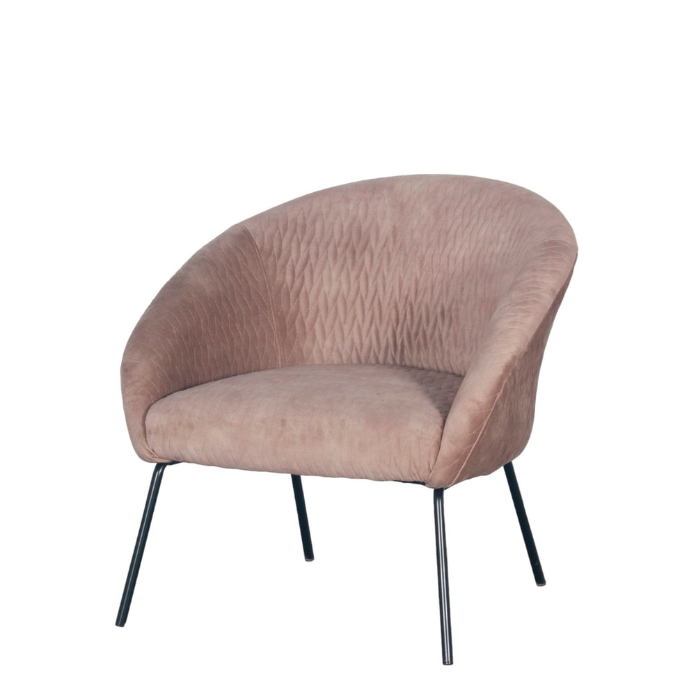 Fauteuil en velours marron clair MARCO