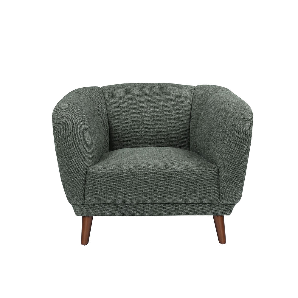 Fauteuil en tissu vert MARLO