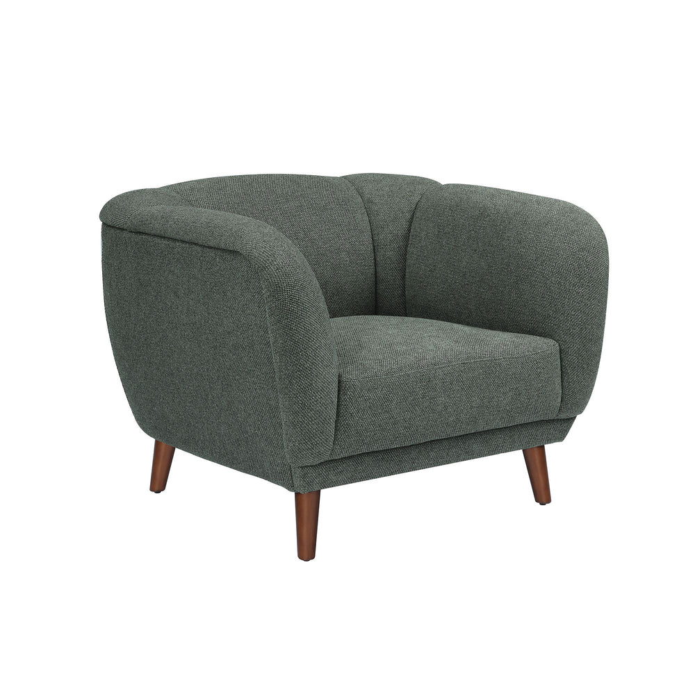 Fauteuil en tissu vert MARLO