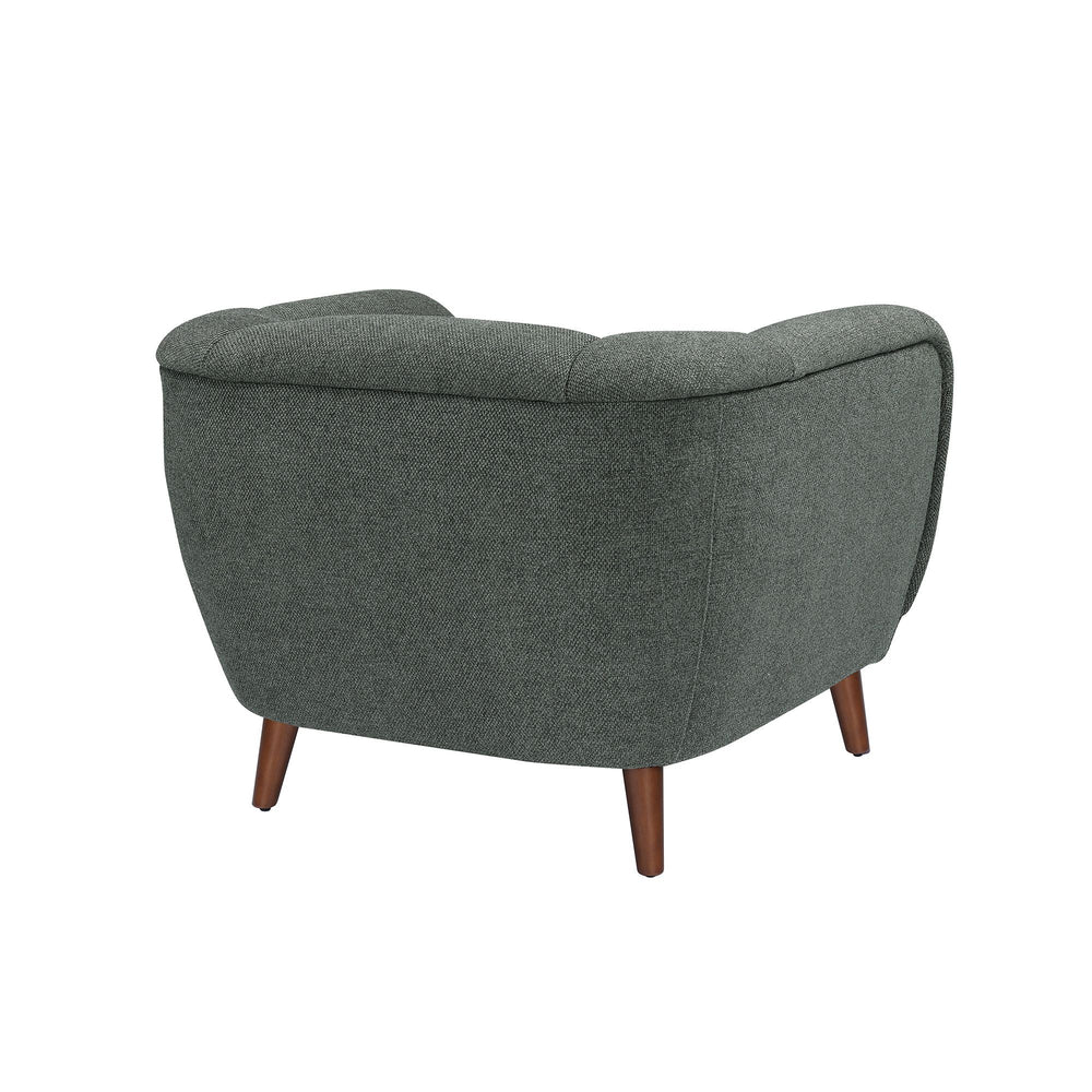 Fauteuil en tissu vert MARLO