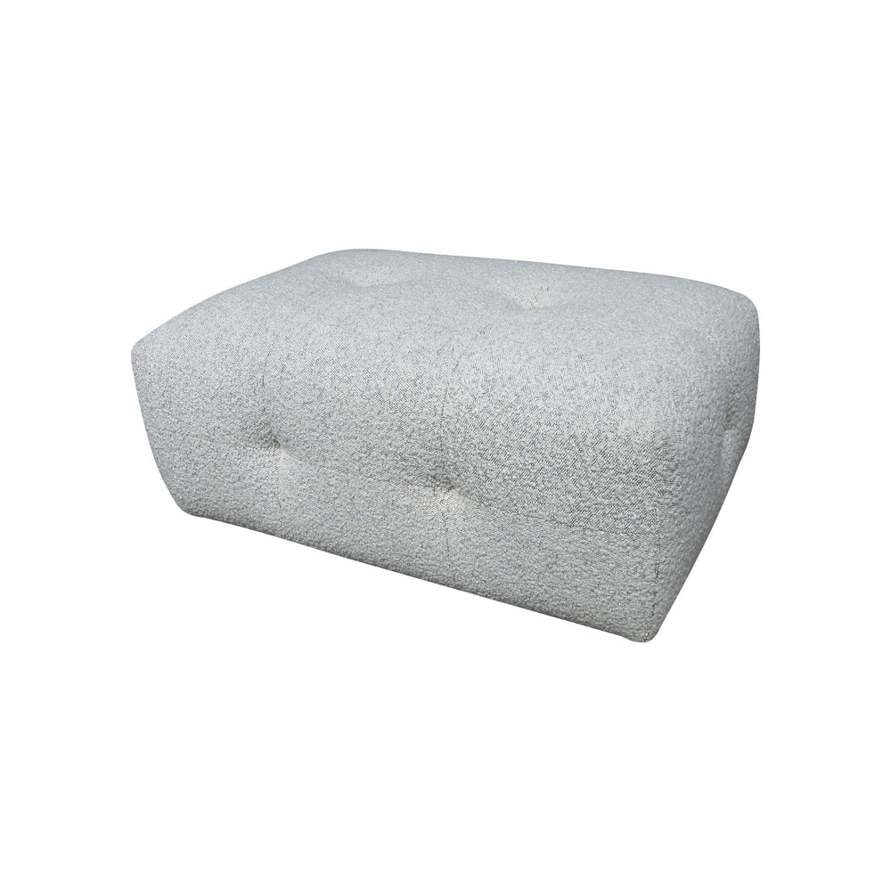 Pouf tissu bouclette gris clair MELKI