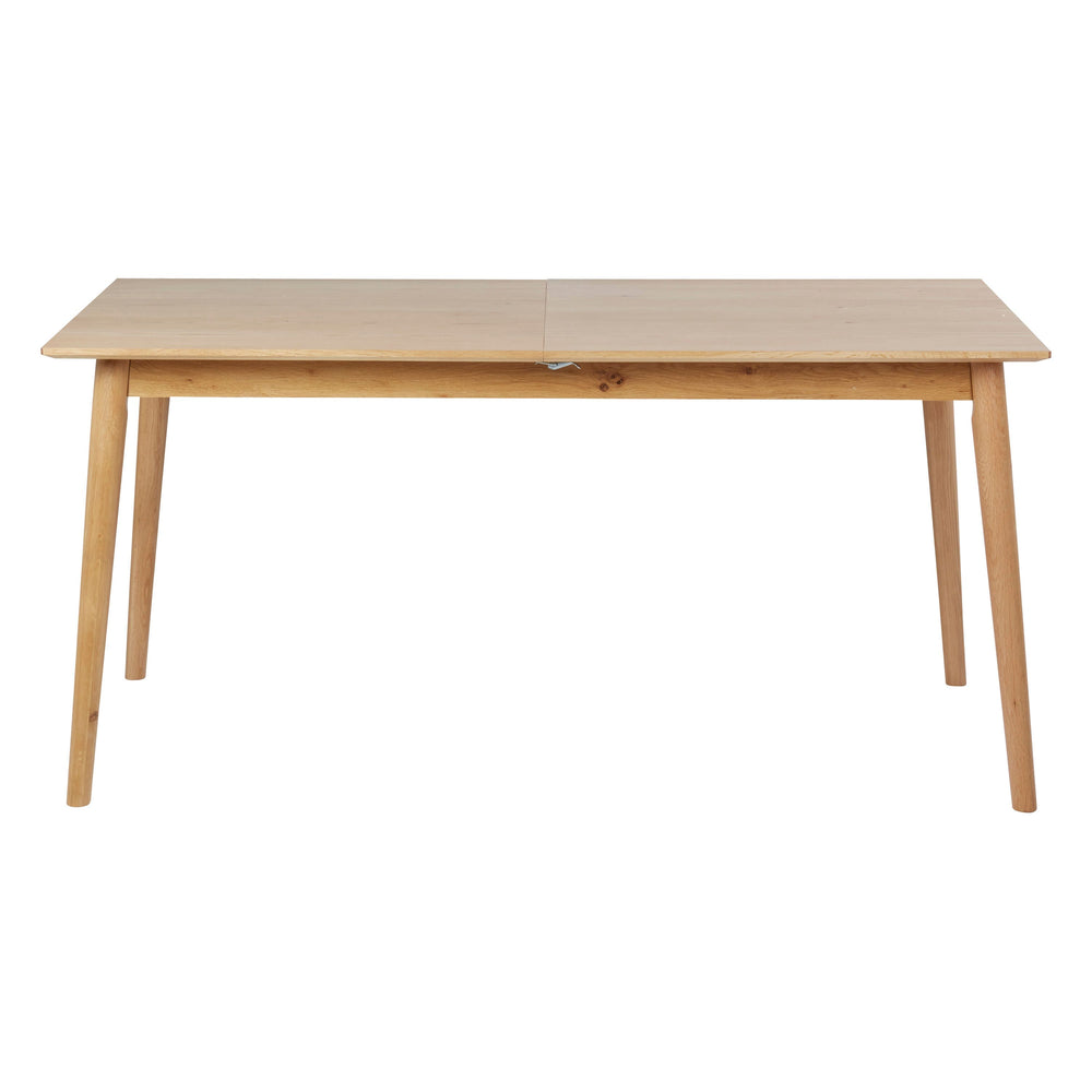 Table repas 160cm avec allonge chêne naturel Mika