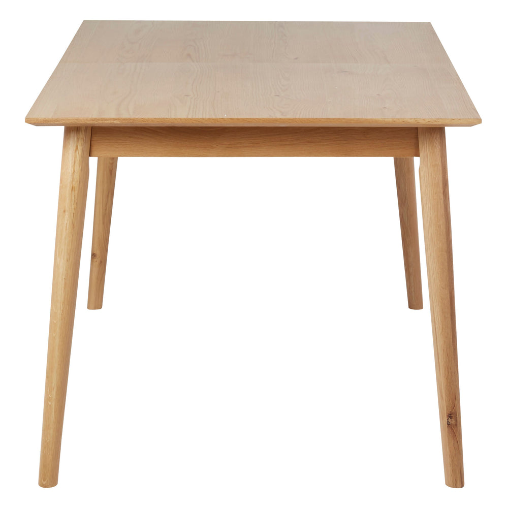 Table repas 160cm avec allonge chêne naturel Mika