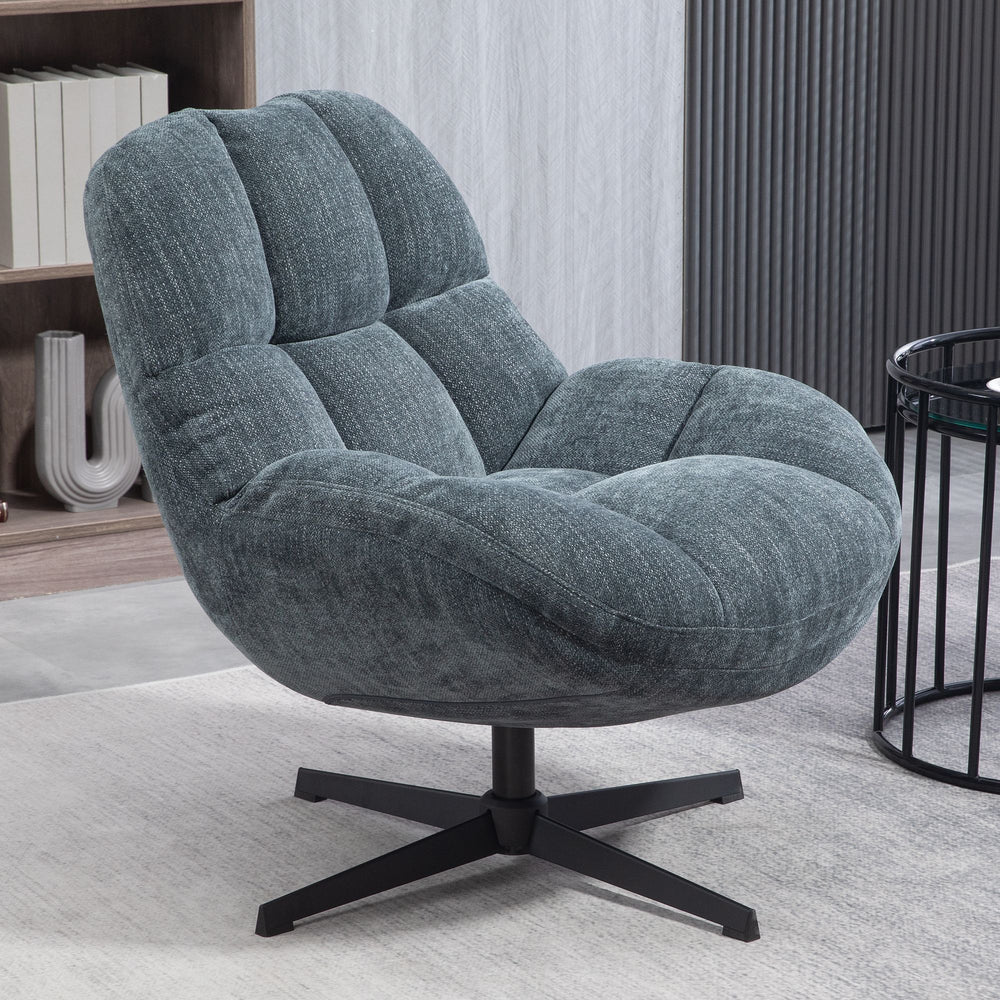 Fauteuil pivotant bleu MOLTO