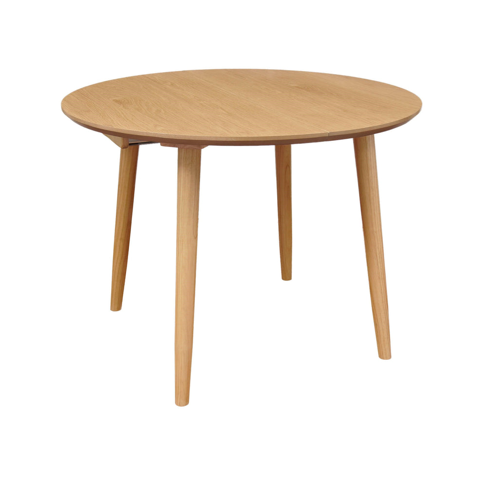 Table repas 100-180 cm placage chêne 2 allonges