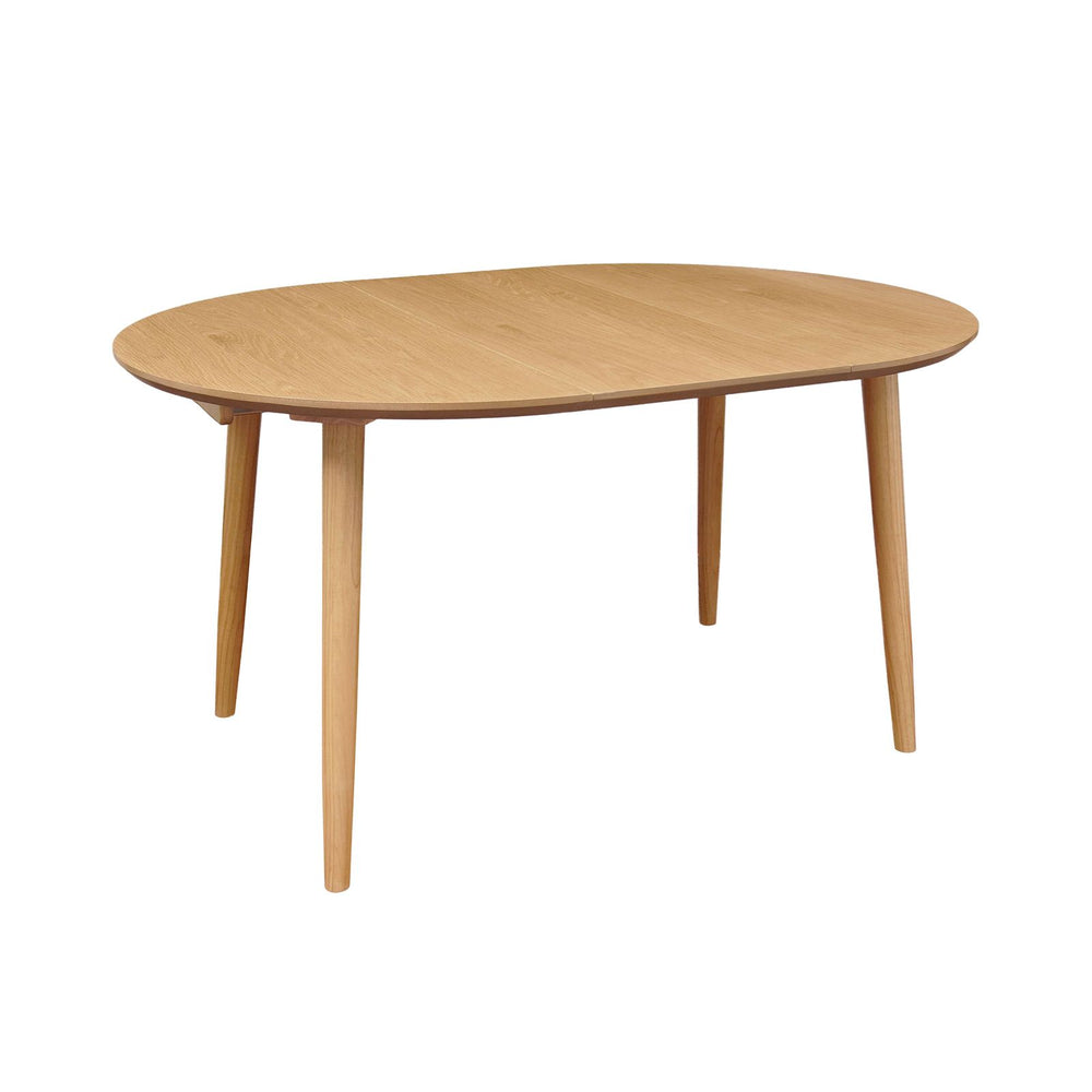 Table repas 100-180 cm placage chêne 2 allonges