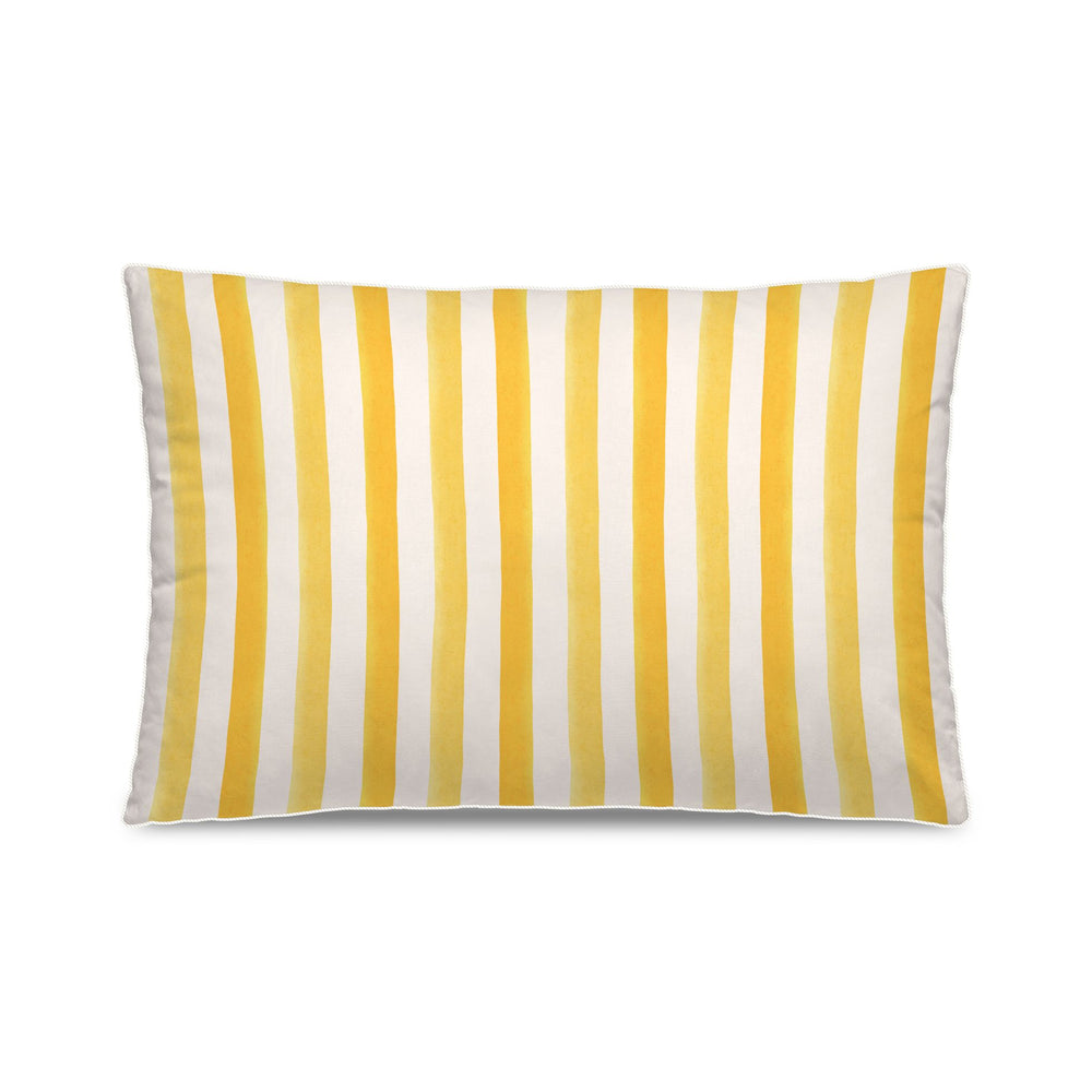 Coussin rectangle outdoor Caldera rayures jaune 40x60 Pôdevache