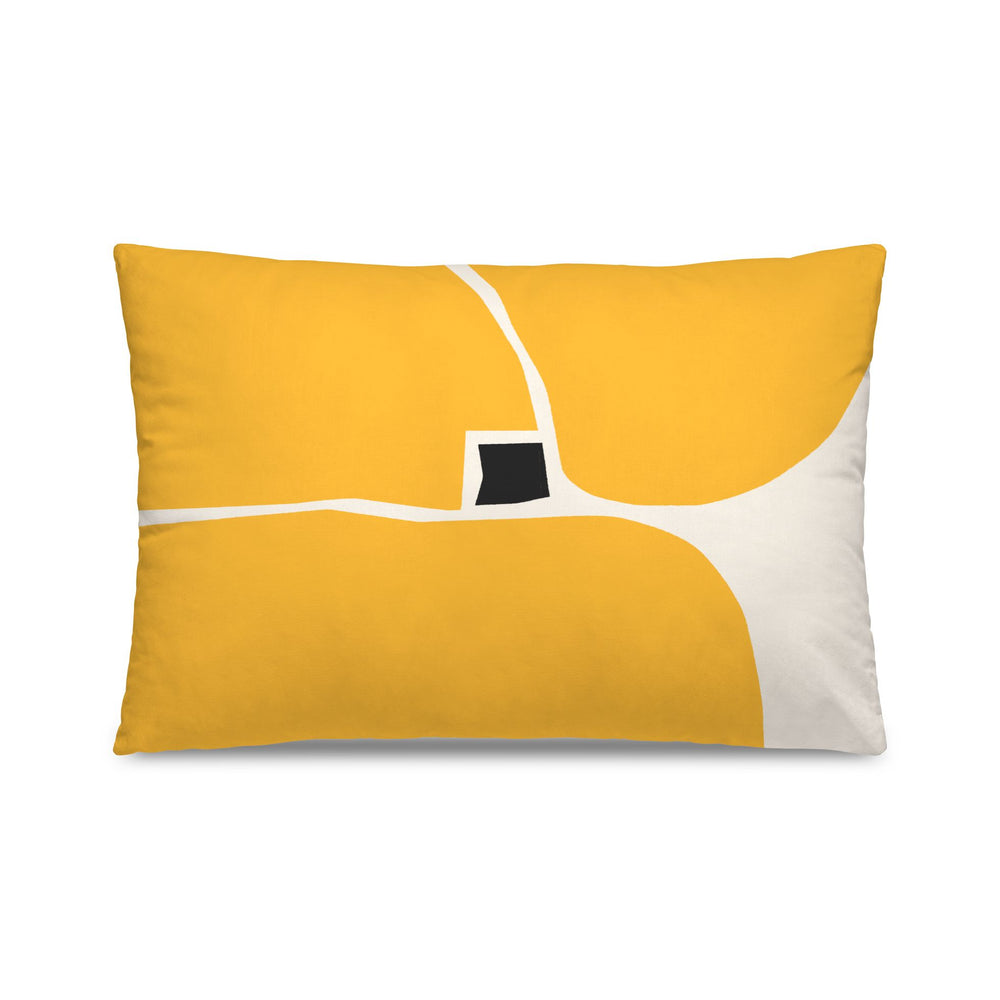 Coussin rectangle outdoor Guara jaune 40x60 Pôdevache