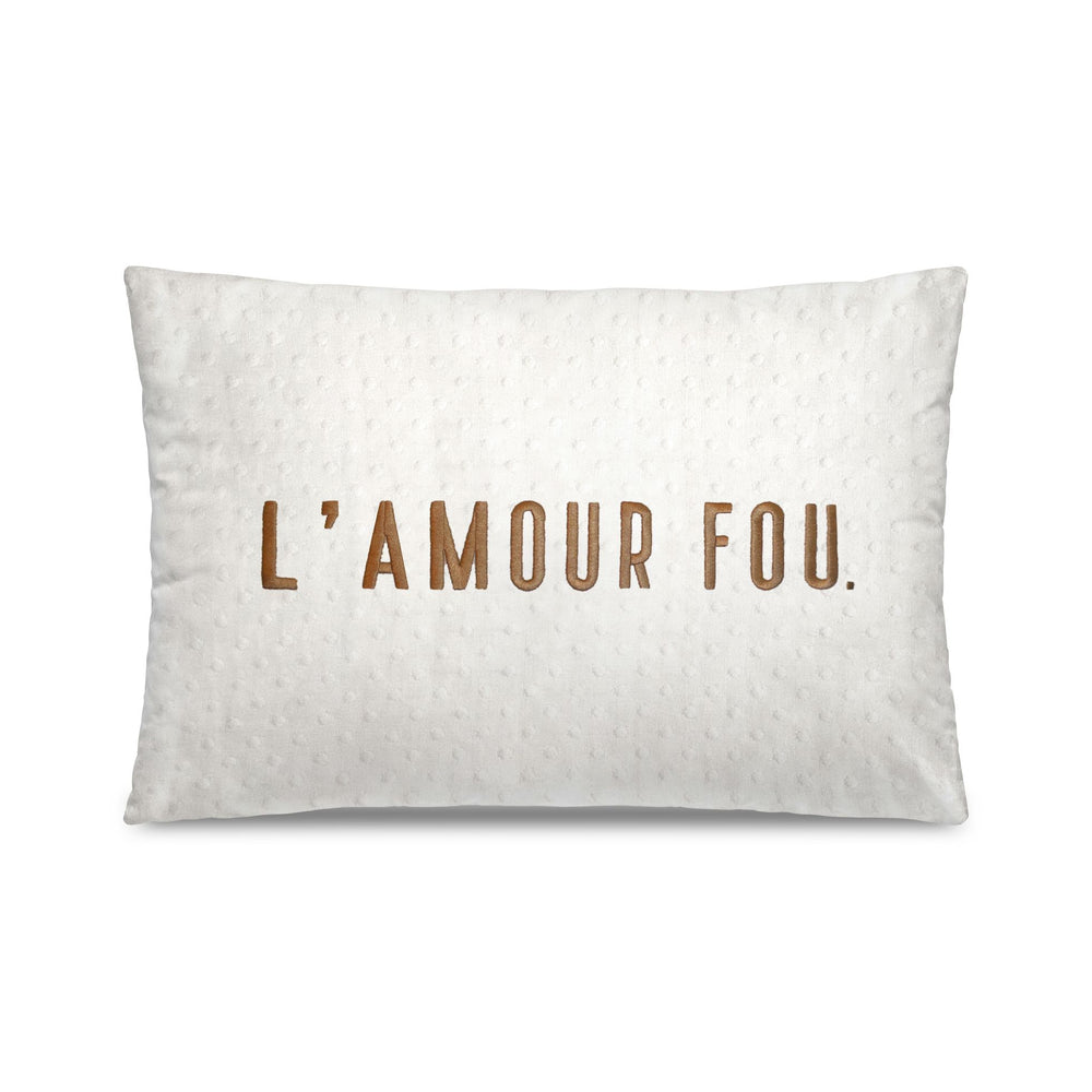 Coussin brodé "L'amour fou" 40x60 Pôdevache