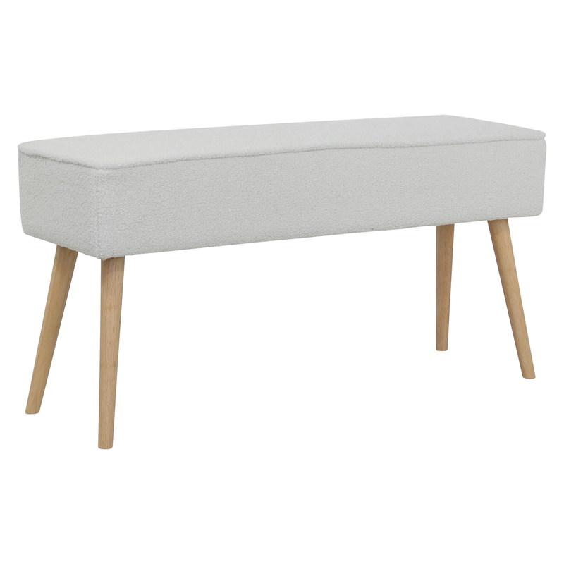 Banc tissu effet laine bouclette écru
 Popy