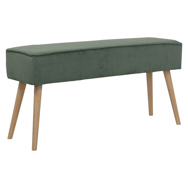 Banc velours côtelé vert foncé Popy