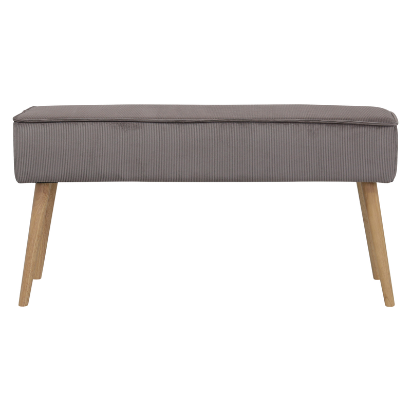 Banc velours côtelé taupe Popy