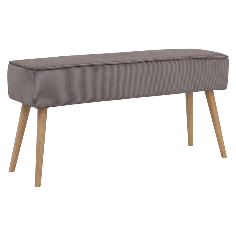 Banc velours côtelé taupe Popy