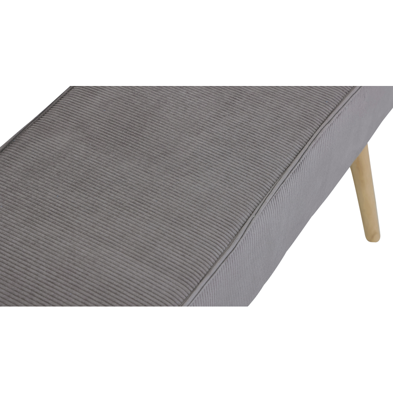 Banc velours côtelé taupe Popy