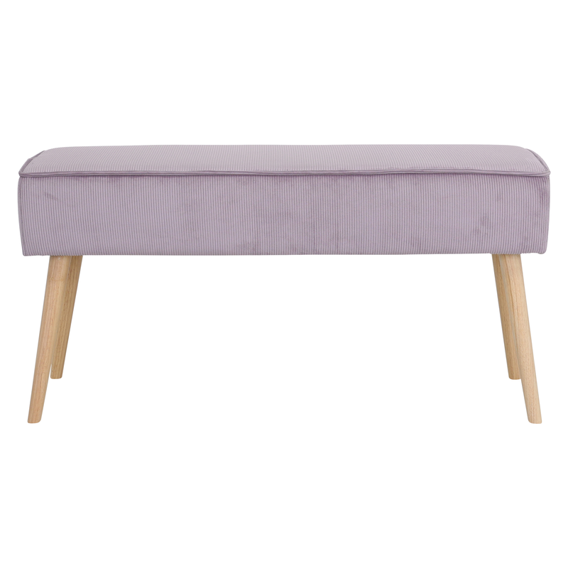 Banc velours côtelé lilas Popy