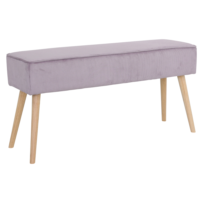 Banc velours côtelé lilas Popy