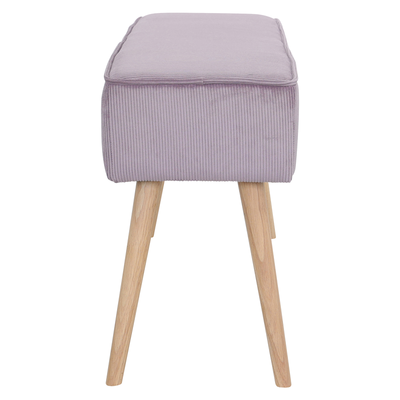 Banc velours côtelé lilas Popy