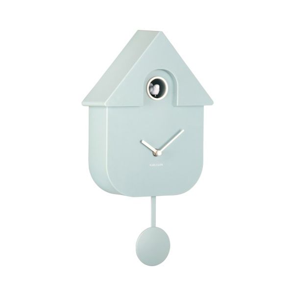 Horloge murale Modern Cuckoo bleu Present Time