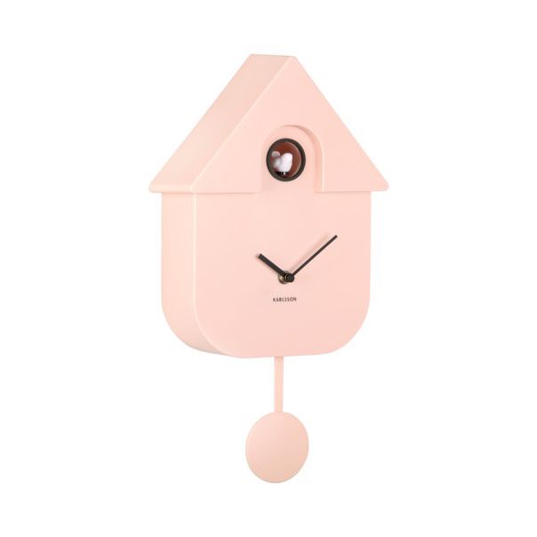 Horloge murale Modern Cuckoo pink Present Time