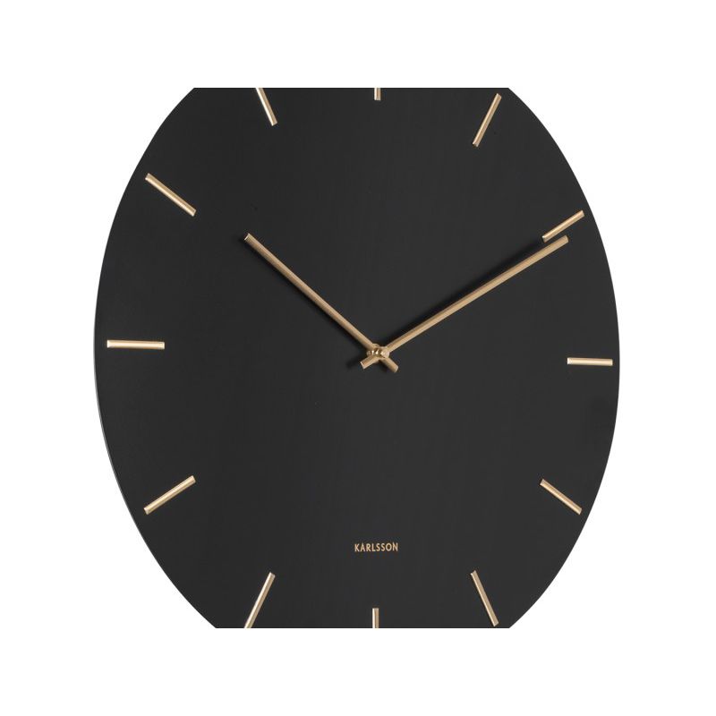 Horloge murale Impressive pendule noir et gold Present Time