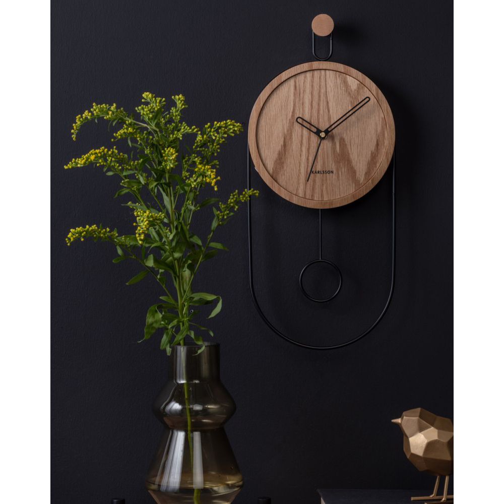 Horloge murale Swing pendule bois Present Time