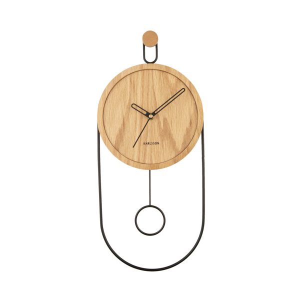 Horloge murale Swing pendule bois Present Time