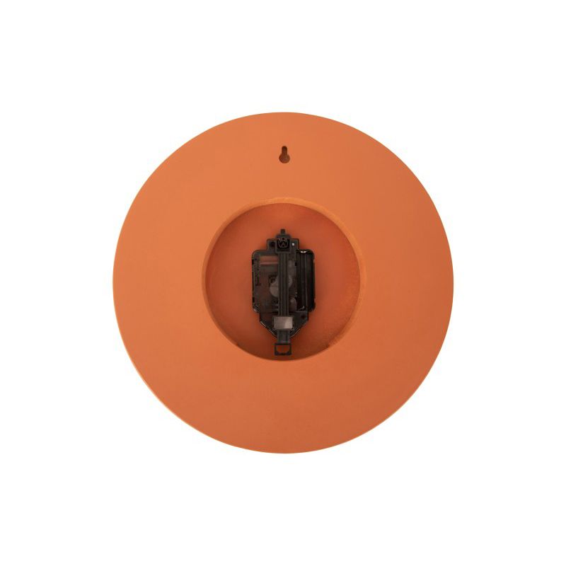 Horloge murale Studs Pendule bois burned orange Present Time