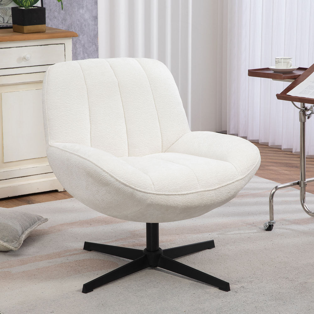 Fauteuil pivotant blanc RENA