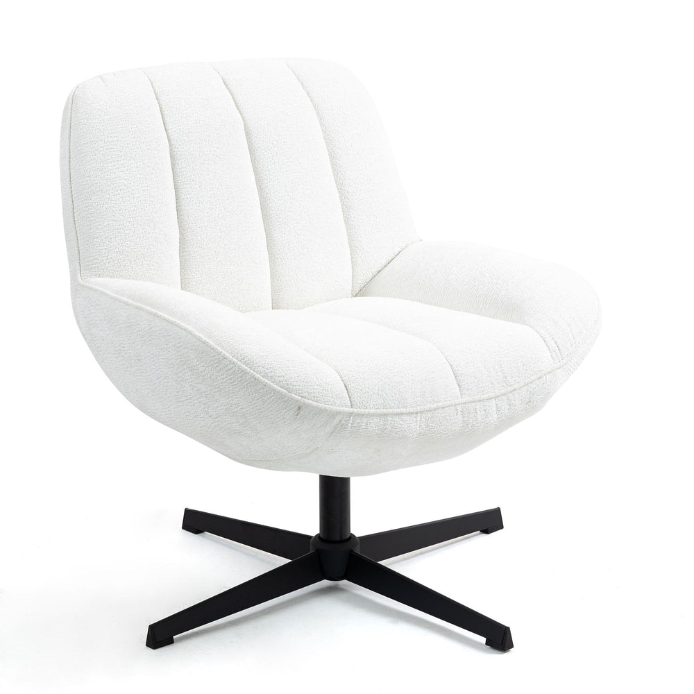 Fauteuil pivotant blanc RENA