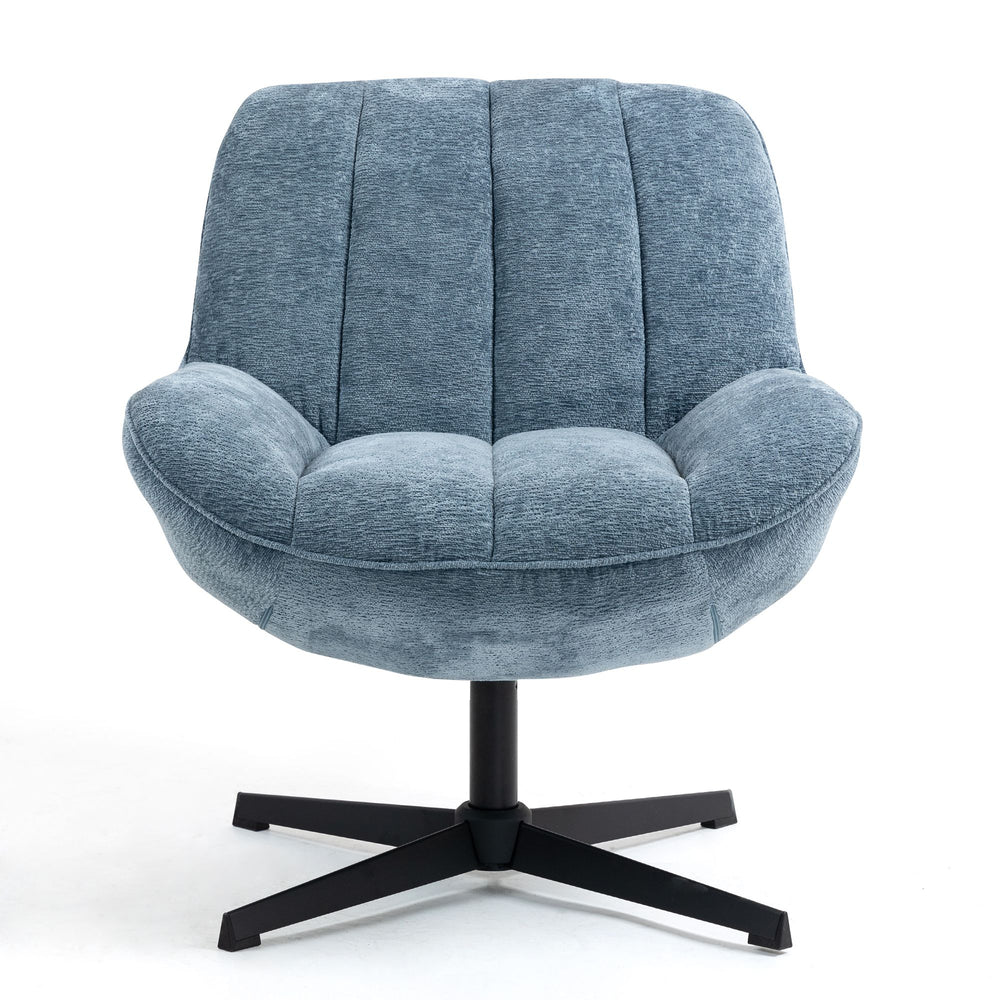 Fauteuil pivotant bleu RENA