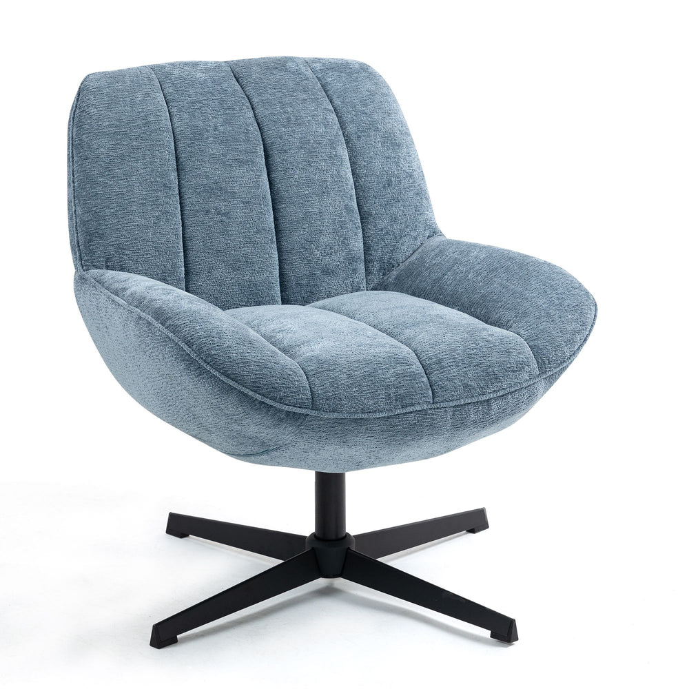 Fauteuil pivotant bleu RENA