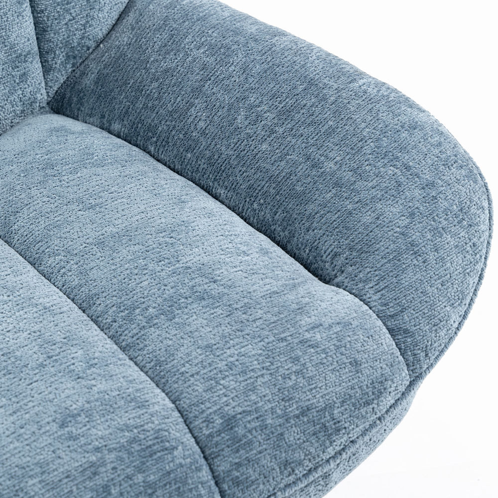 Fauteuil pivotant bleu RENA